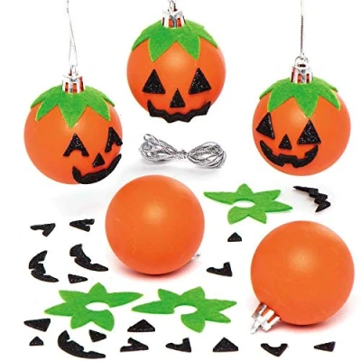 Afbeelding van Baker Ross AX249 Pompoen Paillette Decoratiesets Voor Kinderen Pakket Van 6, Halloween Versieringen Creatieve Kunst En Knutselspullen, Om Te Maken Versieren.