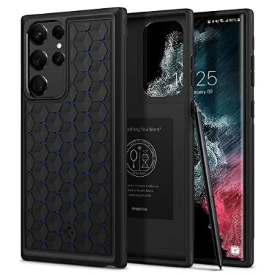 Afbeelding van Spigen Cryo Armor Case Compatibel met Samsung Galaxy S22 Ultra hoesje Zwart