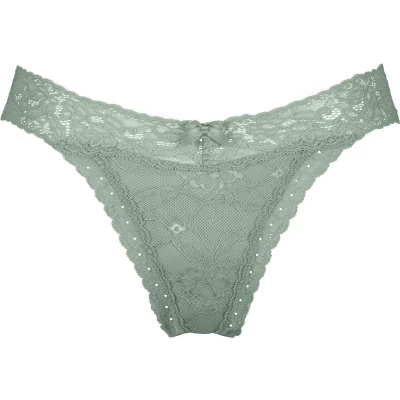 Afbeelding van Hunkemöller Dames Lingerie String Madison Groen maat S