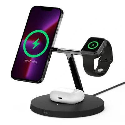 Afbeelding van BELKIN MagSafe 3 in 1 Wireless Charger Black