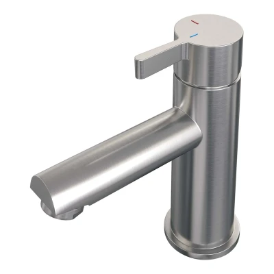Afbeelding van Brauer Brushed Edition Wastafelmengkraan opbouw laag model E PVD geborsteld RVS