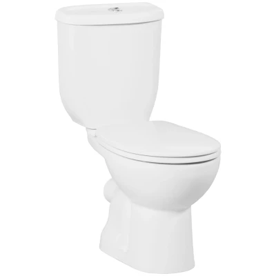 Afbeelding van Toiletpot Staand BWS Sedef Achter Aansluiting Wit Exclusief Bril