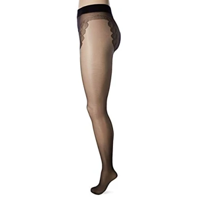 Afbeelding van Zwarte Panty met Open Kruis en Achterkant