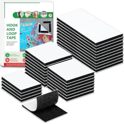 Afbeelding van Blooven Zelfklevende, sterke, universele plakband, voor ramen, lijsten, foto&#039;s, muggennetten, autotapijten, 15 stuks 60 x mm + 10 30 100 5 40 mm, zwart