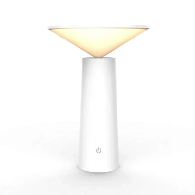 Afbeelding van Vortex LS8925 Creatieve Nordic Stijl USB Opladen Leren Touch Schakelaar Oogbescherming Studentenslaapzaal Oplaadbaar Dimbaar Nachtlampje I LED Bureaulamp