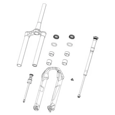 Afbeelding van RockShox Stickerset 35 mm grijs, Pike/Lyrik/Yari/Domain/Revelation, 11.4318.003.513 reserveonderdelen, staande buizen
