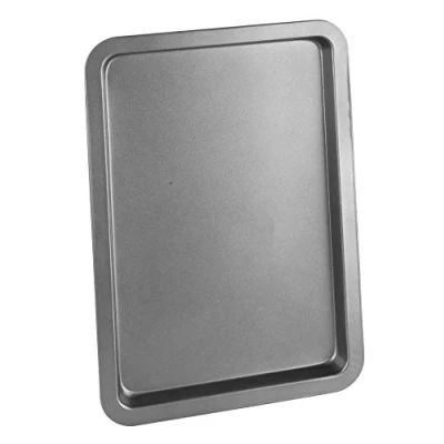 Afbeelding van Chef Aid Bakplaat van koolstofstaal met anti aanbaklaag, duurzame kan in de vaatwasser, koelkast en vriezer, perfect voor bakken braden, 33x21,5cm, robuuste essentiële ovenpan