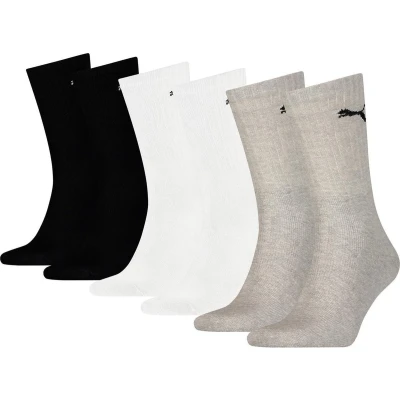 Afbeelding van Puma sport cush crew 6 Pack wit grijs en zwart Maat: 39 42