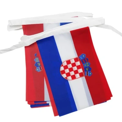 Afbeelding van Kroatië 6 meter BUNTING Vlag 20 vlaggen 9&#039;&#039; x 6&#039;&#039; Kroatische STRING 15 21 cm AZ FLAG