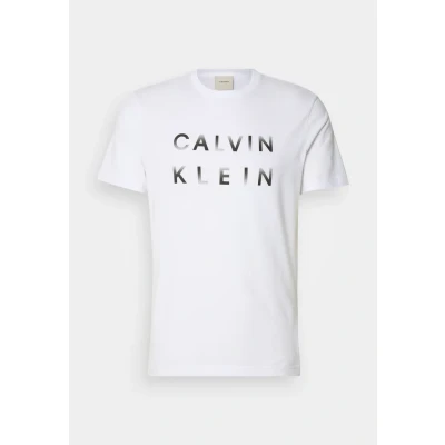 Afbeelding van Calvin Klein Enlarged LOGO Tshirt print, Heren, Maat: Small, Bright white