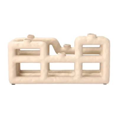 Afbeelding van Kaarshouder Villa Collection Lyng Sand 28 x 10 13,5 cm