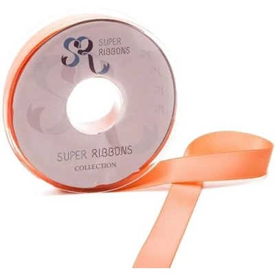 Afbeelding van SR SUPER RIBBONS®™ Volledige rol 15 mm dubbelzijdig satijnen lint, 20 meter op perzik