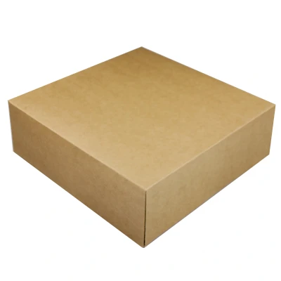 Afbeelding van Taartdoos 30x30x10cm. Kraft 50st