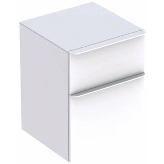 Afbeelding van Geberit smyle zijkast vierkant wand 2x lade spaanplaat 600 x 450 470mm hxbxd hoogglans wit 500 357 00 1