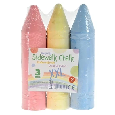 Afbeelding van Homestyle Stoepkrijt Mega Speelgoed Multi Color 3 stuks