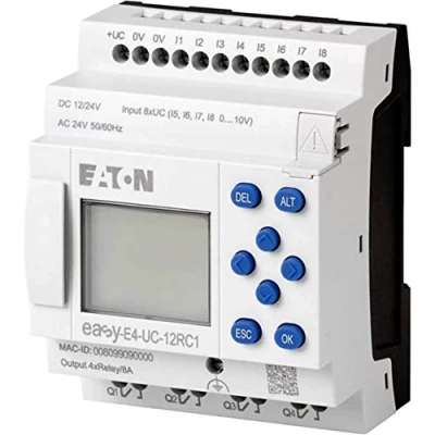 Afbeelding van Eaton easy e4 12 24 v dc ac 8di 4 als analoog te gebruiken 4dq relais met display schroefaansluiting 197211