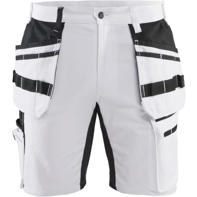 Afbeelding van Blaklader Schildersshort met stretch X1900 1911 1000 Wit/zwart D112