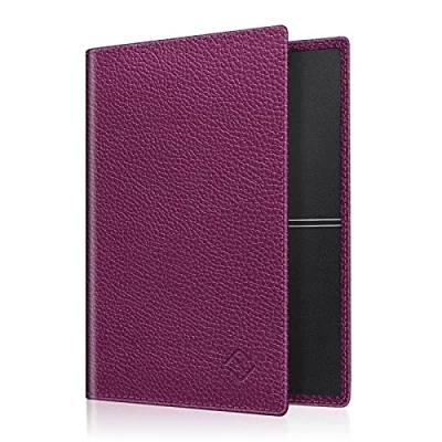 Afbeelding van Fintie Hoes voor kentekenbewijs, ultradun etui van kunstleer creditcards, ID kaarten, rijbewijs, lila