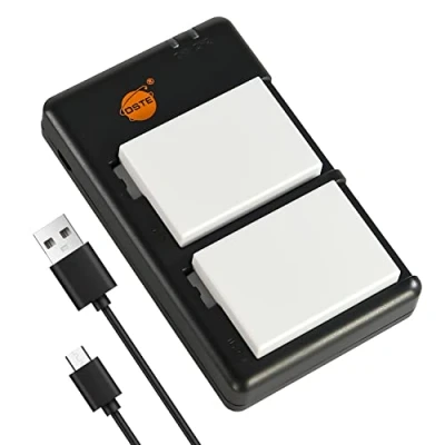 Afbeelding van DSTE 2 stuks LP E8(2100mAh/7.4V) batterijlader compatibel met Canon EOS 550D 600D 650D 700D Kiss X4 X5 X6i X7i Rebel T2i T3i T4i T5i digitale camera