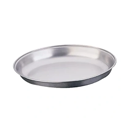 Afbeelding van Ovaal 12 &quot;Onverdeelde Plantaardige Schotel Roestvrij staal Serving Plate Servies