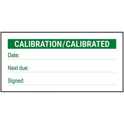 Afbeelding van VSafety Write On Kalibratie/Gekalibreerde Sticker Groen 51x25mm (Rol van 250)
