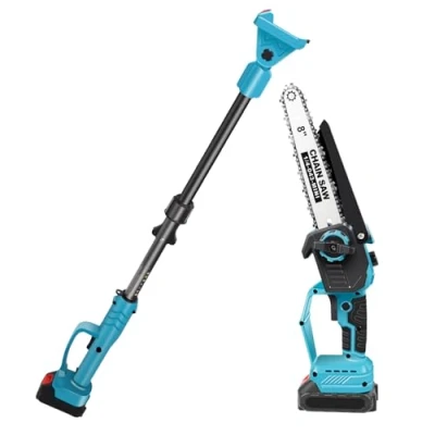Afbeelding van accu snoeier, accu, 20 inch voor Makita 21 V, borstelloze telescopische takkenzaag, 2 in 1 mini 8 kettingzaag en elektrische hoogsnoeier, werkhoogte tot 4,5 m (zonder accu)
