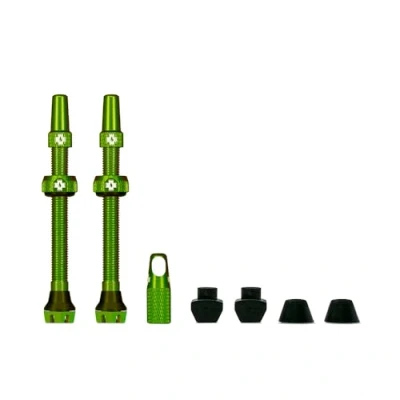 Afbeelding van Muc Off Tubeless Valves, Green 44mm Dust Caps for Bikes with Valve Core Removal Tool Presta MTB/Road/Gravel