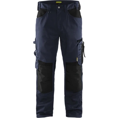 Afbeelding van Blaklader Werkbroek zonder spijkerzakken 1556 1860 Donker marineblauw/Zwart D84