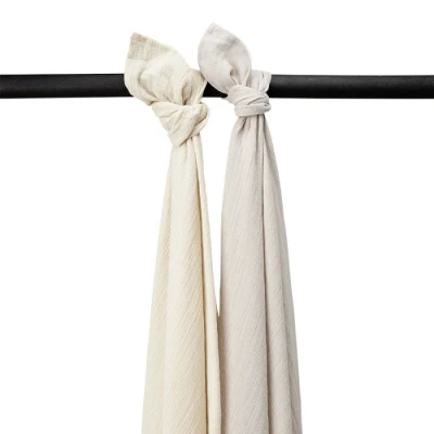 Afbeelding van Meyco Swaddles Pre washed Soft Sand/Greige