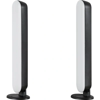 Afbeelding van REALITY GAME Tafellamp Zwart incl. 2x LED RGB 2.5W Dynamisch licht Geintegreerde dimmer Memory functie Afstandsbediening RG kleurwisselaar Sound control