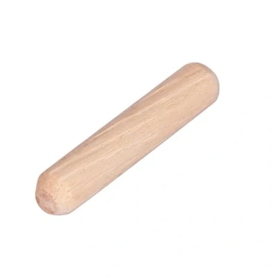 Afbeelding van Houten Paspennen M6 x 40mm Deuvels Set Ronde Gekartelde Hardhout Gegroefde Schroef, 50st