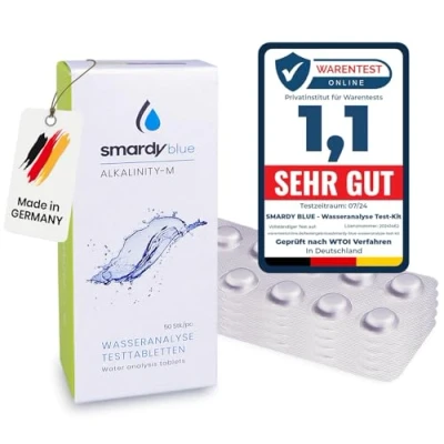Afbeelding van smardy 50 Fotometer Testtabletten Alka M (Alkaliniteit) voor Elektronische Watertester/Zwembadtester