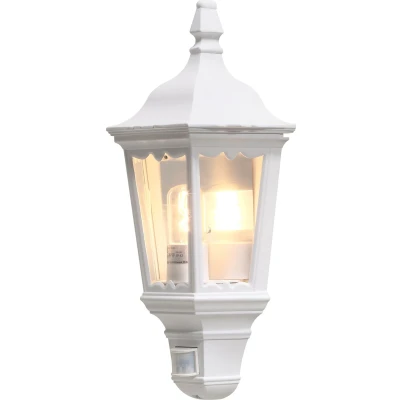 Afbeelding van Konstsmide Firenze Wandlamp Buiten Bewegingssensor E27 IP43 Wit