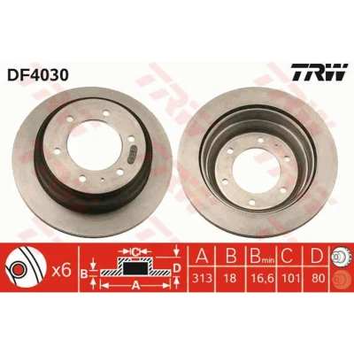 Afbeelding van Trw Remschijf DF4030