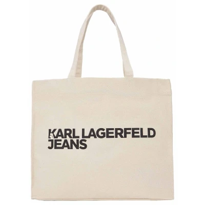 Afbeelding van JEANS VAN KARL LAGERFELD, DAMES, SHOPPER MET LOGO, NATUREL, ONE SIZE