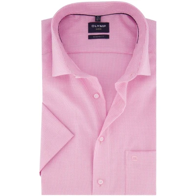 Afbeelding van Olymp overhemd heren Luxor Modern fit strijkvrij normale roze effen