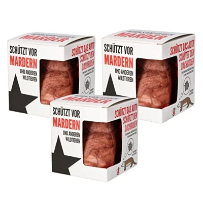 Afbeelding van KOTARBAU® Natuurlijke effectieve bescherming tegen marters en wilde dieren, marterafweer voor auto, kelder, huis, carport (set van 3)