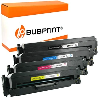 Afbeelding van Bubprint 410A Toner compatibel als vervanging voor HP 410X Color Laserjet Pro MFP M477fdw M377dw M477fdn M477fnw m452dn M452nw m452dw m452 M477 M377 CF410X CF411X CF412X CF4413X Multi. verpakking