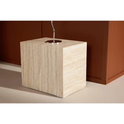 Afbeelding van Svea Franco rechthoekige salontafel 35 x 25 cm travertin look Hout