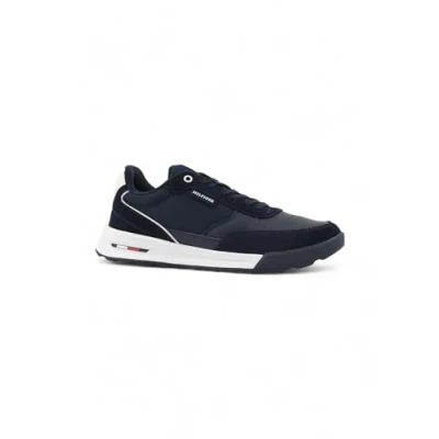 Afbeelding van Tommy Hilfiger Retro Runner MIX Sneakers laag, Heren, Maat: 42, Desert sky Leer en textiel