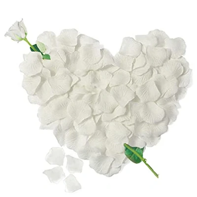 Afbeelding van Rozenblaadjes, 3000 Zijden Wit Romantische Deco, Decoratie voor Atmosfeer, Huwelijksaanzoek, Valentijnsdag en Bruiloft