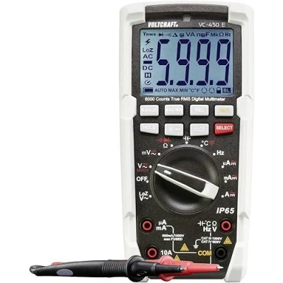 Afbeelding van VOLTCRAFT VC 450 E Multimeter Digitaal Sproeidicht (IP65) CAT III 1000 V, IV 600 V Weergave (counts): 6000