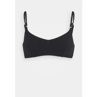 Afbeelding van Seafolly dames Sea Dive voorgevormde bralette bikinitop in de kleur Zwart, maat: 42