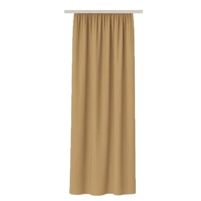 Afbeelding van Bestlivings Ondoorzichtig lichtbruine gordijn met plooiband in 140x145 cm (B x L), vele maten en kleuren