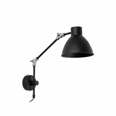 Afbeelding van Faro Lighting Celia Verstelbare 1 Licht Binnen Wandlamp Zwart, E14