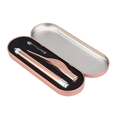 Afbeelding van Baby oorsmeerverwijderaarset Roestvrij staal Lichtgevend zichtbaar pincet Earpick Safe Soft Ear Pick Oorsmeerverwijderaarreiniger met opbergdoos voor babyoorreiniging (roze goud)