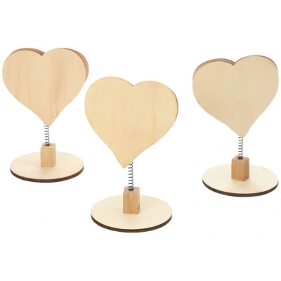 Afbeelding van Colorations Versier je Houten Memoclip Hart, 12st.