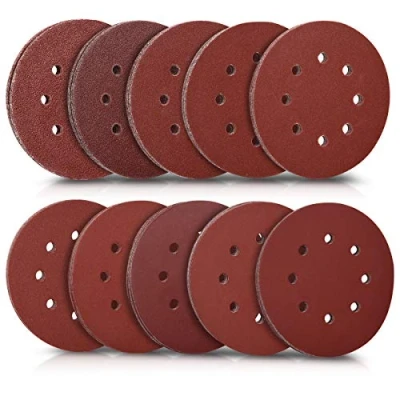 Afbeelding van Navaris 100x rond schuurpapier voor schuurmachines Klittenbandbevestiging 125 mm Korrel 40 400 Schuurschijven hout, metaal en meer
