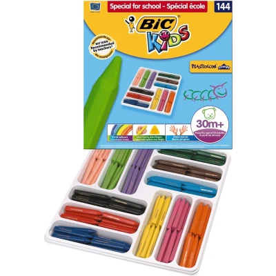 Afbeelding van Waskrijt Bic plastidecor triangle 144 stuks (classpack)