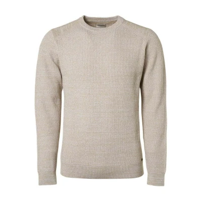 Afbeelding van No Excess Trui Gebreid Beige maat XXL Heren met Regular fit Pasvorm Katoen Suitable Herenkleding